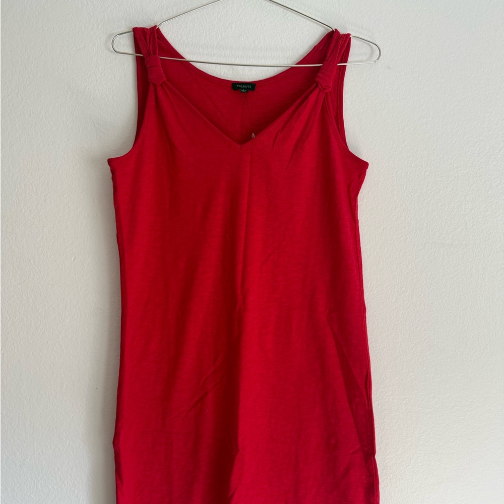Talbots Bold Red V-Neck Top